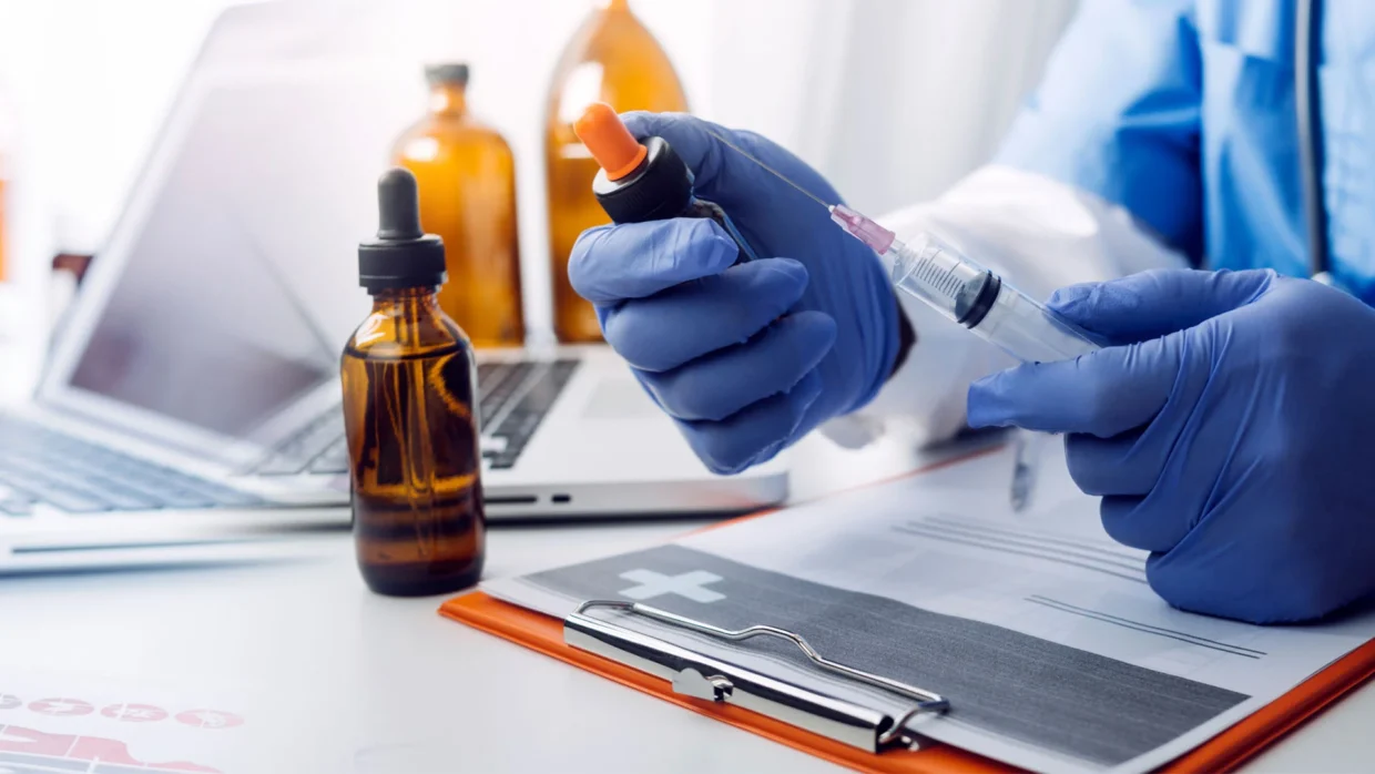 Cosmeceutical skincare products with CPSR documentation illustrating EU cosmetic vs medicinal product classification compliance.