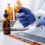 Cosmeceutical skincare products with CPSR documentation illustrating EU cosmetic vs medicinal product classification compliance.